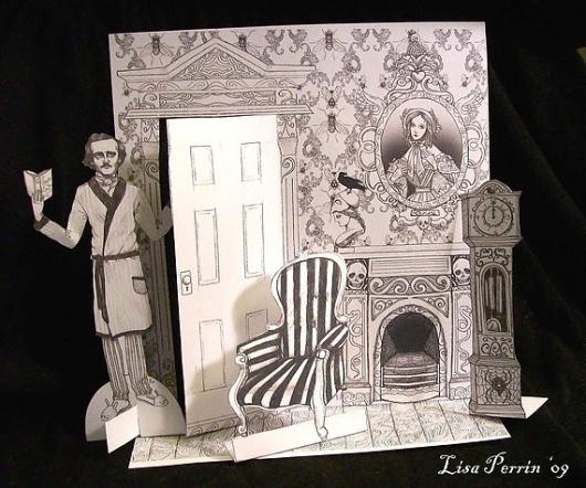 SALE The Raven Paper doll play set by LeLapinTriste on Etsy #illustration #paper