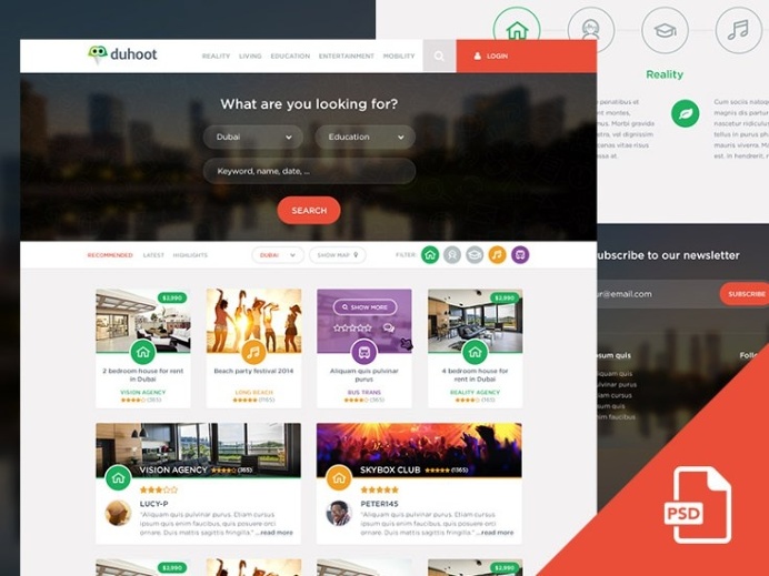 Duhoot : Travel PSD Web Template