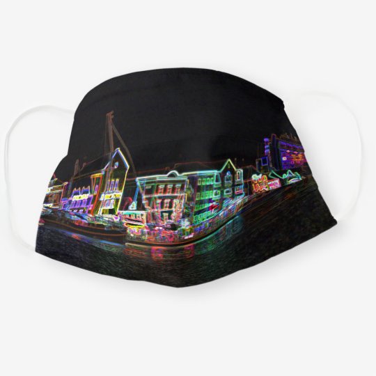 Colorful Curacao Neon Nights Cloth Face Mask