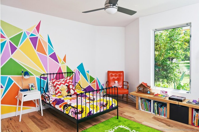 bedroom, An Addition and Renovation to a 1960's Texas Ranch Style House
