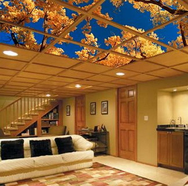 20+ Cool Basement Ceiling Ideas #basement #interior #architecture #ceiling