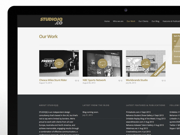 Behance :: STUDIOJQ SELF PROMO by Jonathan Quintin #infographics #portfolio #quintin #clean #bristol #studio #gold #studiojq #layout #editorial #brochure #typography