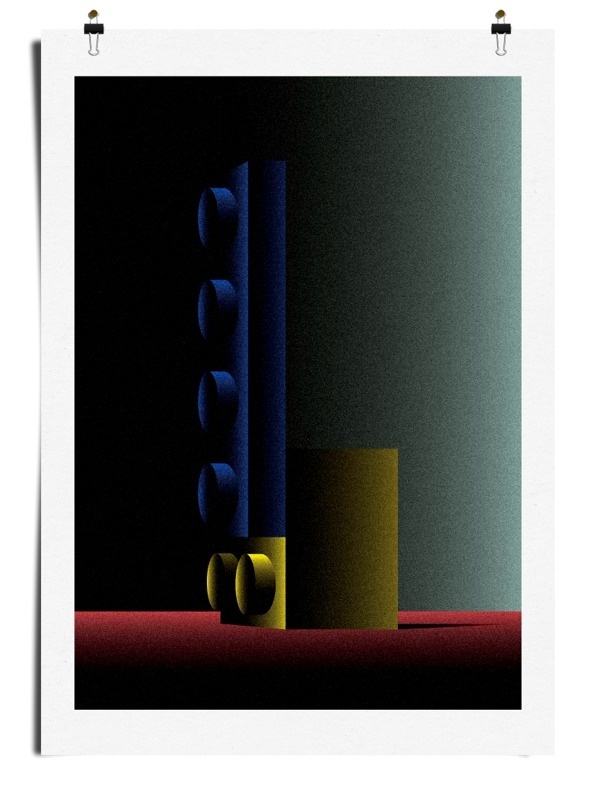 Brick Compositions | Posters #artdeco #arts #digital #illustration #poster
