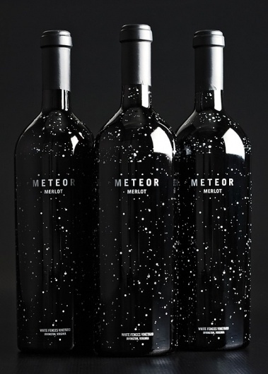 Meteor Merlot Packaging #packaging #stars #label #wine