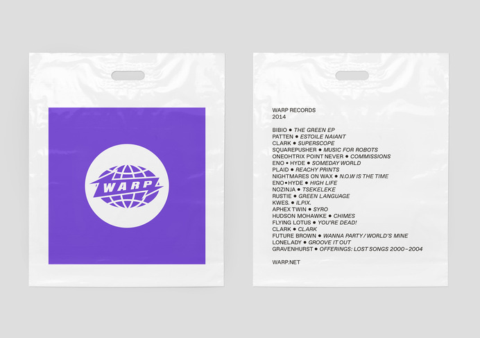 HelloMe_Warp_Branding_Bag_01 #branding #packaging #clean #purple #bag #plastic #warp #records
