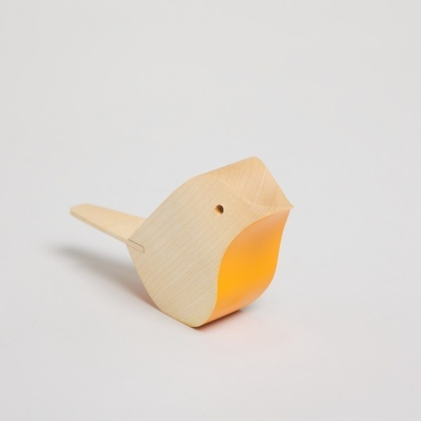 Slowdownjoe | Jacob Pugh Sycamore Wood Bird Orange #wood #bird