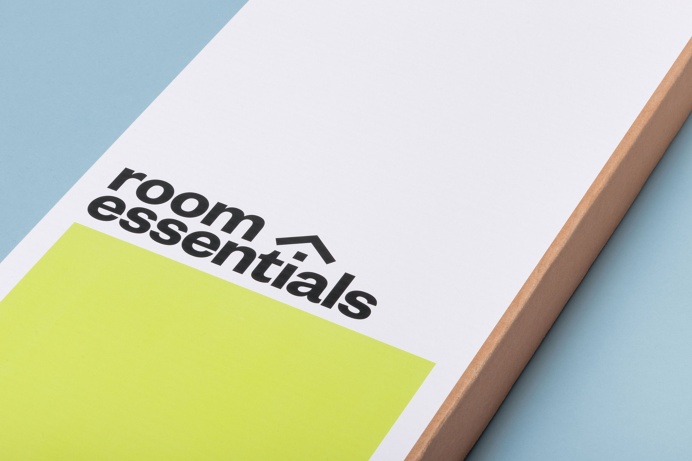 Room essentials furniture colorful branding identity collins new york mindsparkle mag packaging colorful yellow green orange red