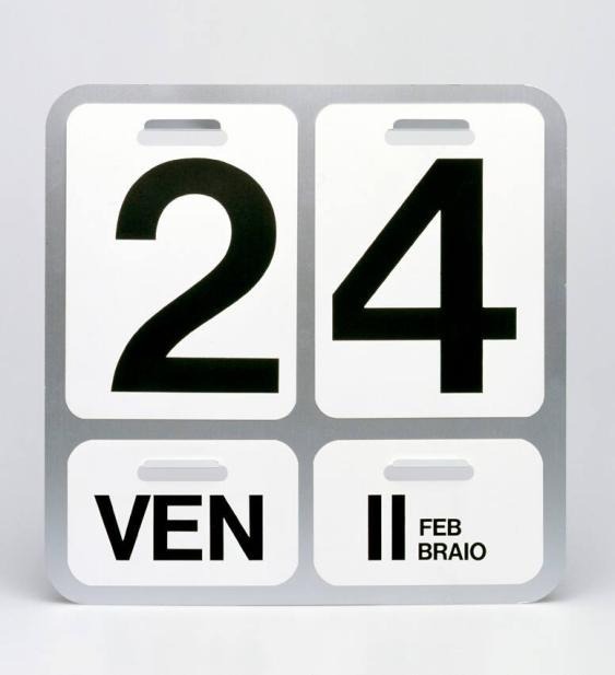 Calendar design created by Enzo Mari in 1963