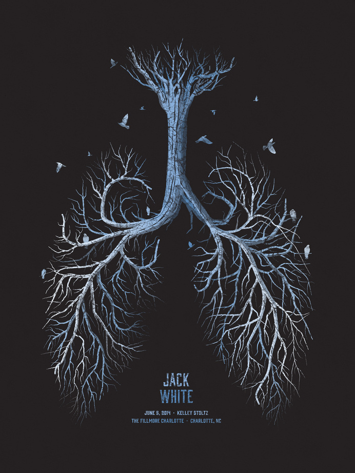 Jack White // Charlotte, NC poster by DKNG #screen #gig #print #poster