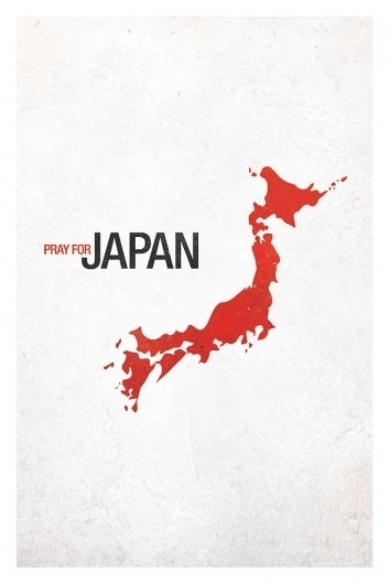 Pray for Japan #red #japan #poster #pray