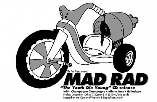 GigPosters.com - Mad Rad - Champagne Champagne - Helladope #silkscreen #gallo #print #big #screen #wheel #gigposter #poster