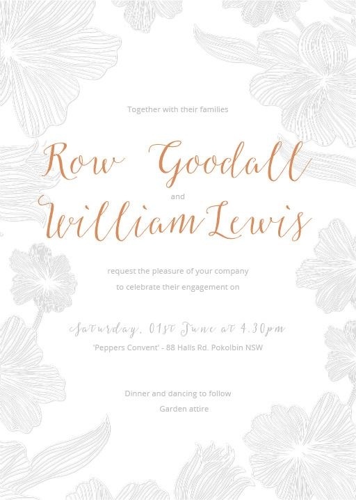 Floral Impressions - Engagement Invitations #paperlust #engagement #engagementinvitation #invitation #engagementcards #engagementinspiratio