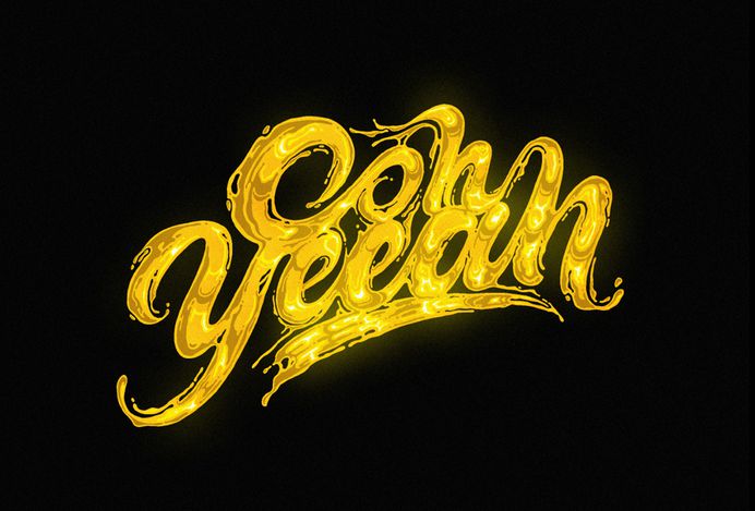 Liquid lettering collection on Behance