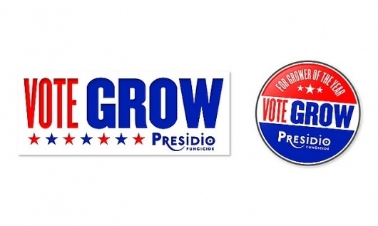 Presidio: Vote Grow Campaign Sticker and Button | Flickr - Photo Sharing! #design #art #advertising #layout #sticker #button #agriculture