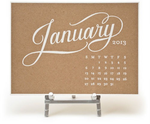 Kate desk calendar kraft._rect540 #calendar #typography