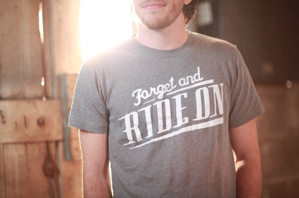Forget and Ride On. Our most popular print to date. #type #handdrawn #tee