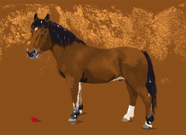 Caesar #horse #fellerer #together #illustration #portrait #forever #marge #friends