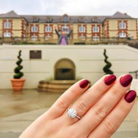 Sparkling diamond engagement ring