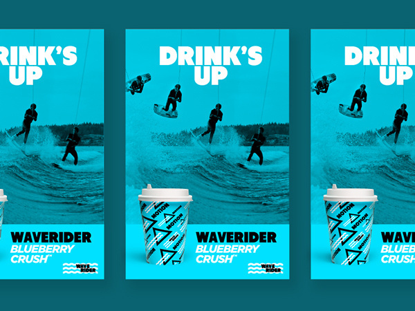 WAVERIDER // Branding on Behance #surf #branding #packaging #logo #brand #concept #sea #gif #shape #identity #blue #web