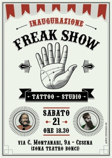 MINIMALSONIC #flyer #tattoo #freak #show