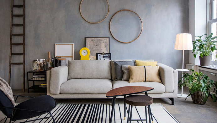 IKEA graphic minimalistic shapes in home furnishing