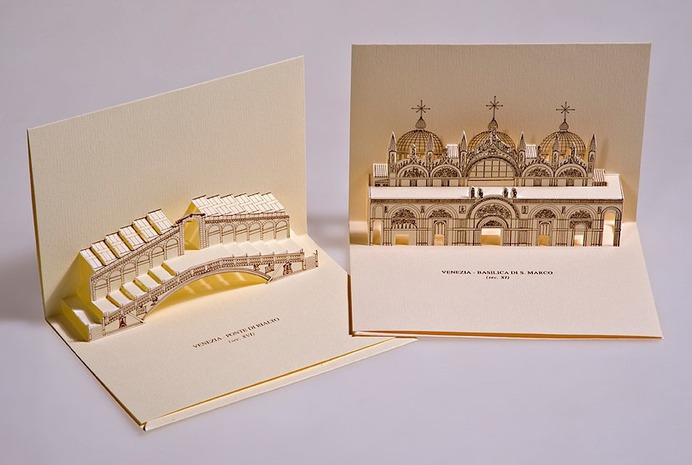#3D #popup #kirigami #postcards of #Venice #Italy