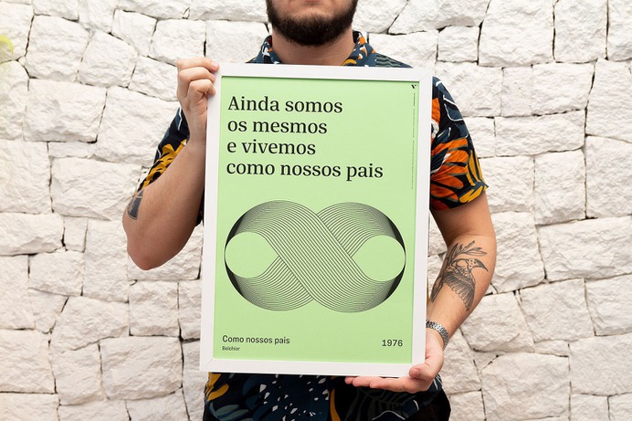 Tipoversos Identity - Mindsparkle Mag Lyrics are the visual and textual manifestation of a song and inspire Tipoversos, a series of 15 posters about brazilian music with lyrics that bring reflection, protest and a certain dose of hope. This beautiful project was designed by Johnny Brito. #logo #packaging #identity #branding #design #color #photography #graphic #design #gallery #blog #project #mindsparkle #mag #beautiful #portfolio #designer