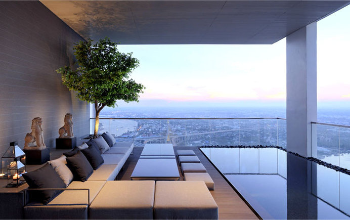 PANO Three Floors Penthouse Residence terrace swimming pool area breathtaking view #outdoor #architecture #terrace