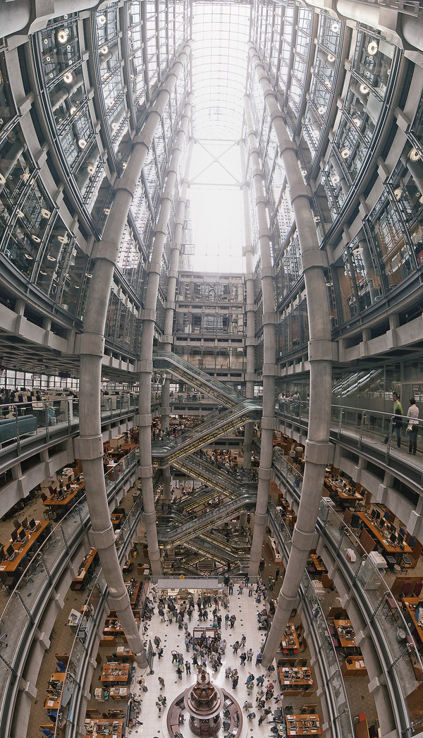 CJWHO ™ (Lloyds Building Interior by Louis du Mont The...) #angle #uk #perspective #london #design #lloyds #photography #architecture #wide #building #awesome