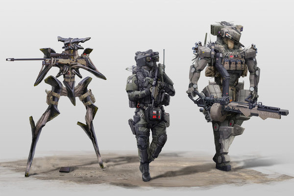 Teamby ~StTheo #robot #war #illustration #battle #mech