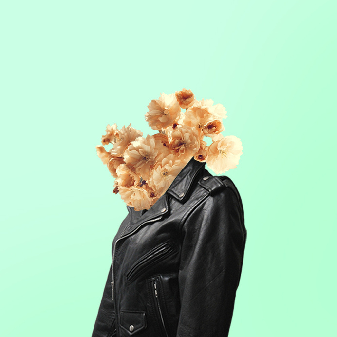 Flower & Leather #flower #graphic #leather