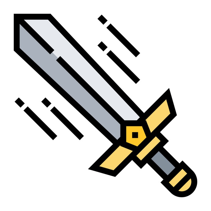 See more icon inspiration related to sword, weapon, Tools and utensils, defense, battle, protection, weapons, medieval and security on Flaticon.