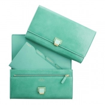 Travel Clutch, Jade collection, Travel, Smythson #cluth #smythson #jade #collection #travel