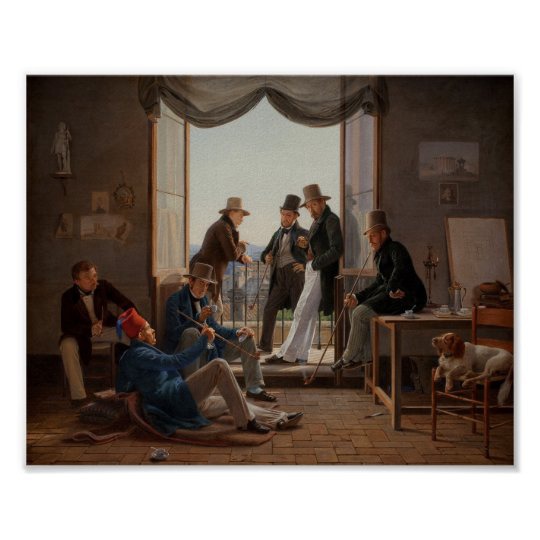 A Group of Danish Artists in Rome Fine Art Poster