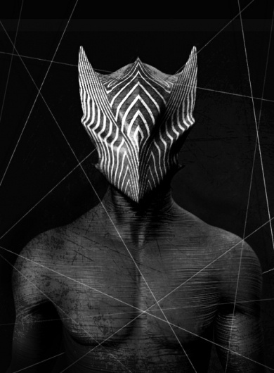 grey faced, greyfaced: masks: Tiger by: Gabriel Zambrano #photo #manipulation #gray