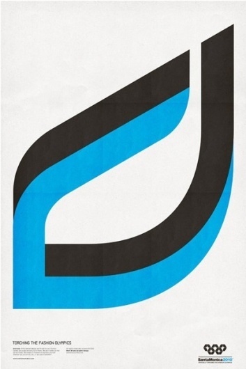 Designed by Mark Brooks #santa #black #2010 #poster #fashion #blue #olympics #monica