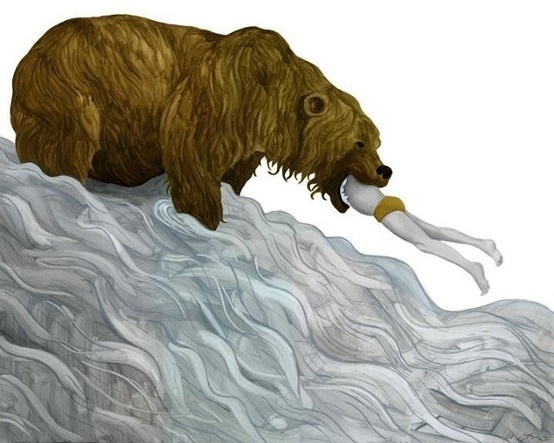 Jorge Mascarenhas #illustrator #paint #illustration #man #bear