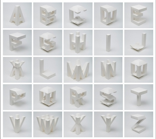 4D Type design by Lo Siento Studio, Barcelona #alphabet