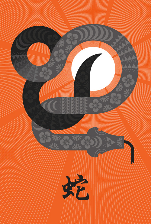 year of the snake 2013 v2.jpg #orange #chinese #year #of #the #snake #boa constrictor