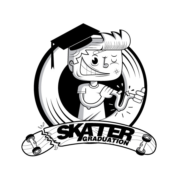 Skater Graduation by oscar ospina #inspiration #t-shirt #graphic #design