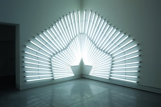 Sunset : Yochai Matos #matos #installation #fluorescent #art #yochai #light