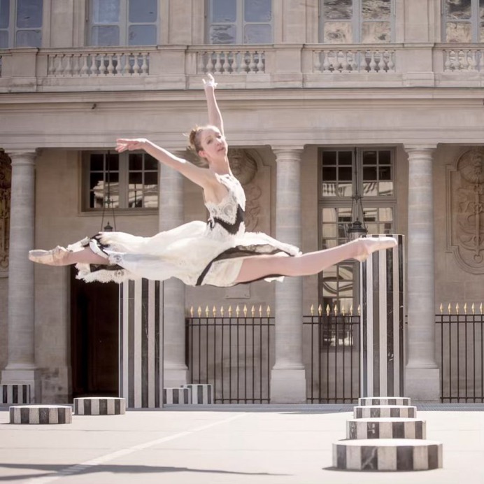Dancing Ballerinas in the Streets of Paris by Magdalena Martin