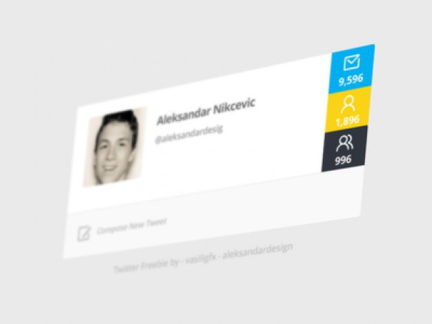 Twitter profile template Free Psd. See more inspiration related to Template, Twitter, Profile and Horizontal on Freepik.