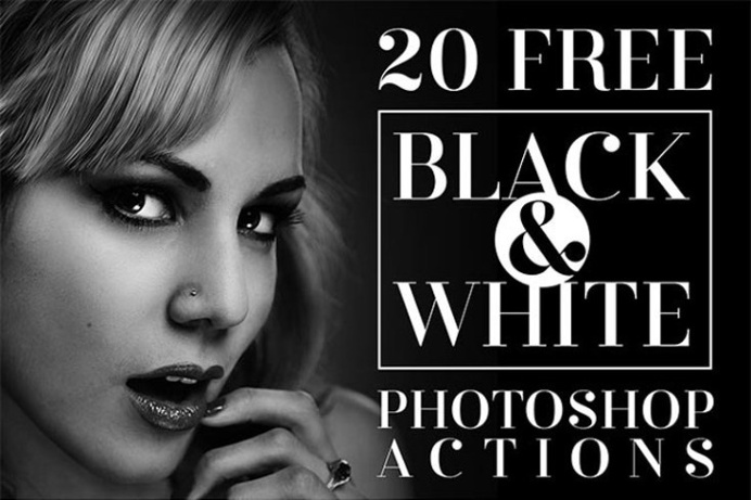 20 Free Black & White Photoshop Actions