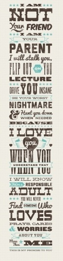 Joel Felix - A Parents Promise #type #promisse #votes #typography