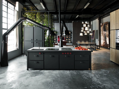 MinàKitchen — Minacciolo #interior #concrete #modern #design #black #kitchen #architecture