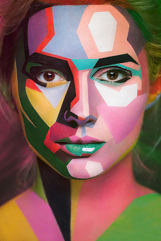 2D or not 2D: Beautful Face Paintings by Valeriya Kutsan #2d #face #photography #paintings