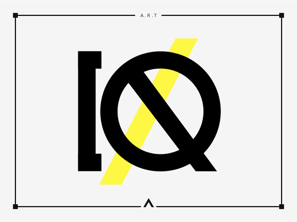 iQ #logotype #iq #design #yellow #artwork #minimal #art #poster #type