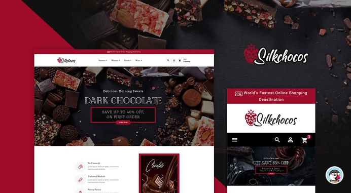 #Silk #Chocos - #Luxury #Chocolates - #Prestashop #Responsive #Theme | #TemplateTrip #eCommerce #Website #Design #Template