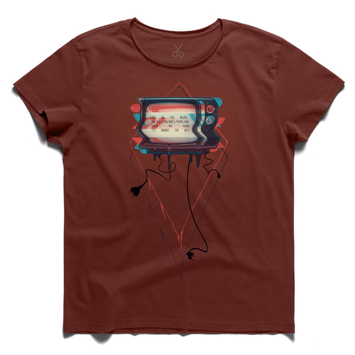 #bang tv #claretred #tee #tshirt #television #cable #plug #media #antimedia
